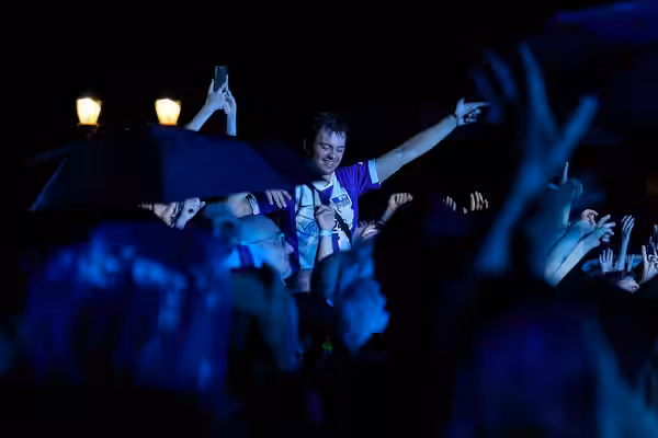 Crowd at the performance of Herbert Grönemeyer at the Christopher Street Day in Berlin. (2024)