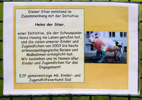 Memorial plaque, Heinz der Stier, Schmidt-Ott-Straße 4, Berlin-Steglitz, Germany (2012)