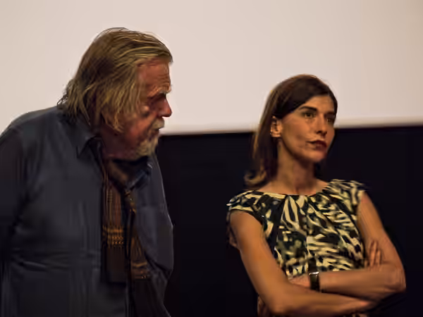 Michael Lonsdale &amp; Loubna Azabal Festival Paris Cinéma 2011.