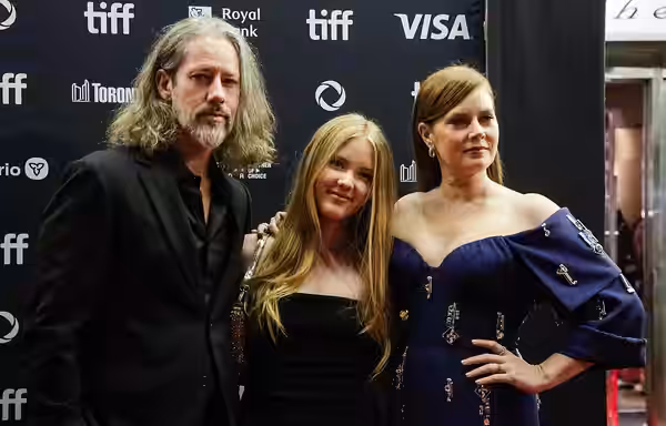 Amy Adams and her family, actor, at the 2024 Toronto International Film Festival (TIFF) for the movie Nightbitch.