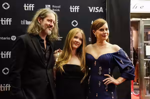 Amy Adams and her family, actor, at the 2024 Toronto International Film Festival (TIFF) for the movie Nightbitch.
