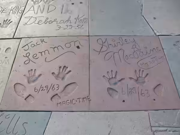 Courtyard of Grauman's Chinese Theatre, Hollywood Boulevard, Los Angeles Jack Lemmon and Shirley MacLaine (2008)