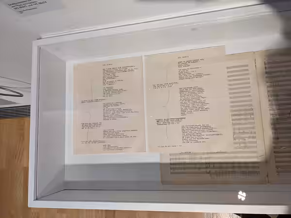 Film script for Metropolis by Thea von Harbou from Frame By Frame exhibition about film restoration on display at the Museum of Film and Television Berlin, Deut (2021)