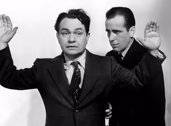Edward G. Robinson &amp; Humphrey Bogart in Brother Orchid - publicity still (1940)