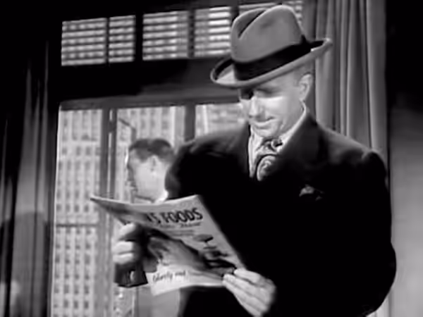 Richard Gaines in the film Double Exposure (1944) - cropped screenshot