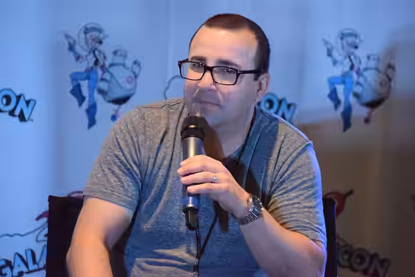 Phillip Glasser at GalaxyCon Raleigh in 2022