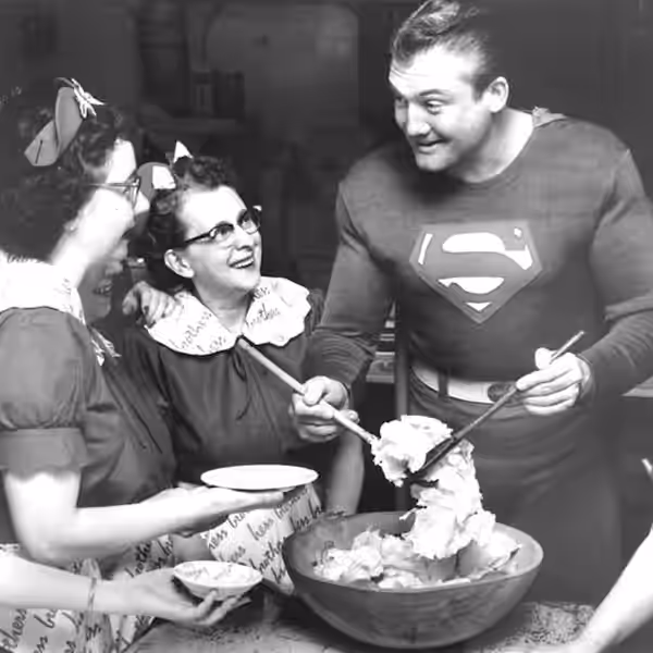 George Reeves at the Patio Restaurant - Hess Brothers - Allentown PA (1958)