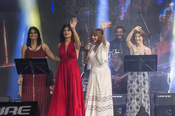 Corrientes, 26 de Enero de 2017 Elena Rogers, Soledad Villamil, Hilda Lizarazu, Valeria Gomez participaron de la 27 Fiesta Nacional del Chamamé en la ciudad de 
