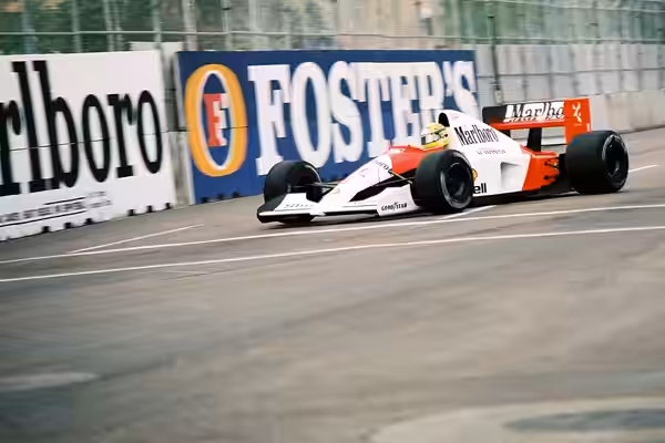 Ayrton Senna driving for McLaren at the 1991 United States Grand Prix. (2008)