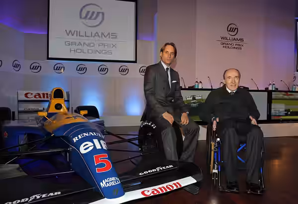 Adam Parr with Sir Frank Williams (2011)