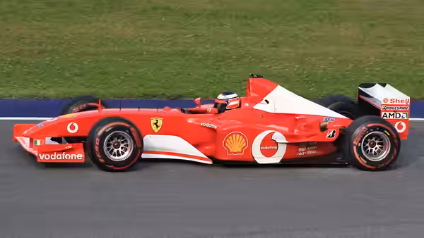 Ferrari F2002 of Michael Schumacher with Gerhard Berger driving it (2024)