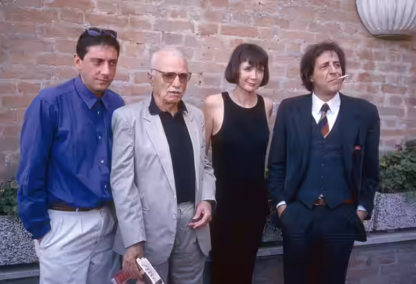 cast del film 'rossini! rossini!' sergio castellitto, mario monicelli, sabine azema, giorgio gaber (1991)