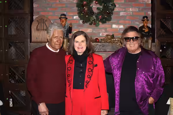 Alex Trebek, Paula Poundstone, Don McLean at Trebek's annual Christmas Party (2019)