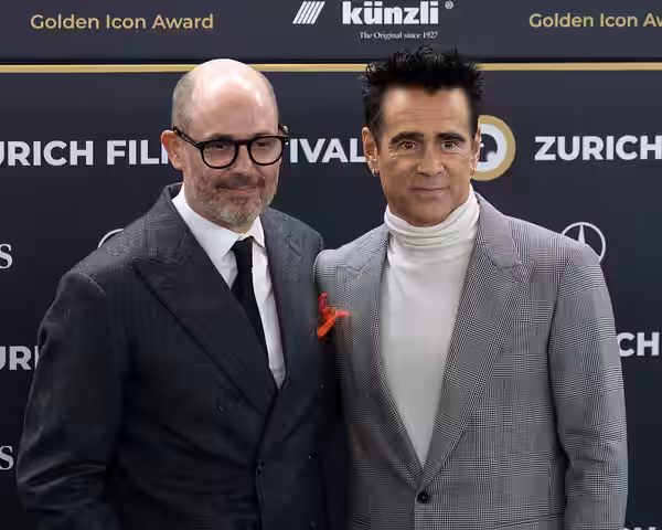 Colin Farrell on the Green Carpet at the 2025 Zurich Film Festival.