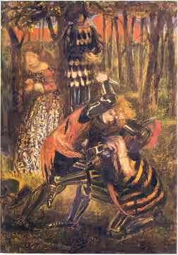 Rossetti reworked the painting in 1865. (1857)