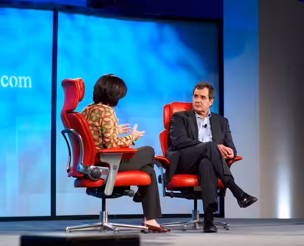 Kara Swisher and Peter Chernin (2007)