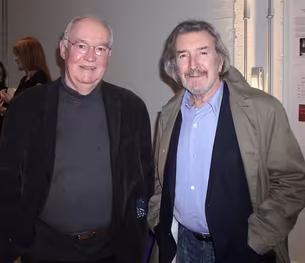 Leading British actors David Calder (left) and Gawn Grainger were among the guests at the Empty Space...Peter Brook Award ceremony, held at the National Theatre (2009)