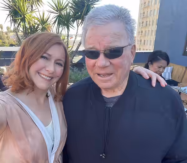 Actress Whitney Wegman-Wood and Actor William Shatner