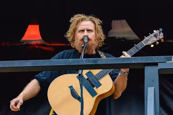 Kristofer Hivju with Olav Lystrup at Tons of Rock, Oslo, 2026
