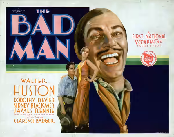 Lobby card for the American western film The Bad Man (1930).