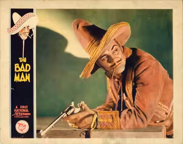 Lobby card for the American western film The Bad Man (1930).