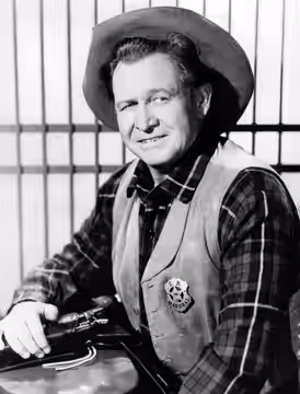Photo of Barton MacLane as Frank Caine from the television program Outlaws. (1961)