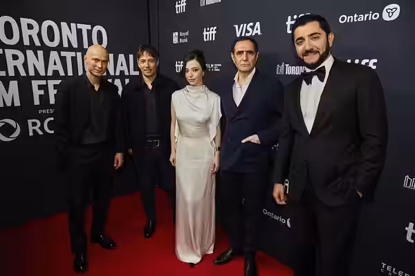 Cast and crew of Anora at the 2024 Toronto International Film Festival
