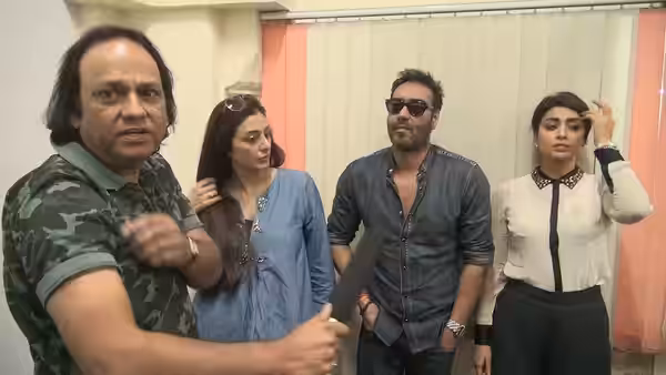 Drishyam Indian thriller drama film directed by Nishikant Kamat.lead actors permoting film in pinkcity. (2015)