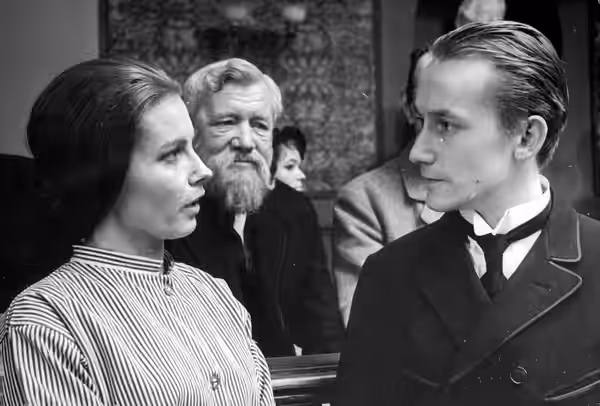 Gunnel Lindblom och Gösta Ekman. Inspelning av Yngsjömordet. (1966)