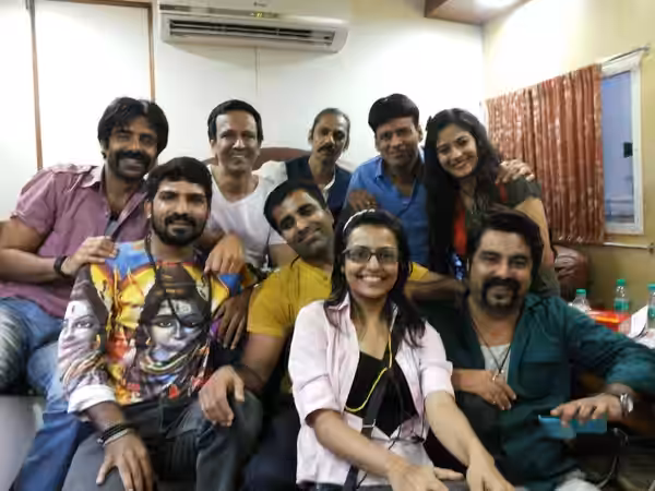 On the sets of Saat Uchakkey with Vijay Raaz, Manoj Bajpayee, Kay Kay Menon (2016)
