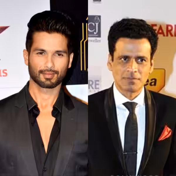 Indian actors Shahid Kapoor and Manoj Bajpayee (montage to illustrate their "tie" win of Filmfare Award) (2020)