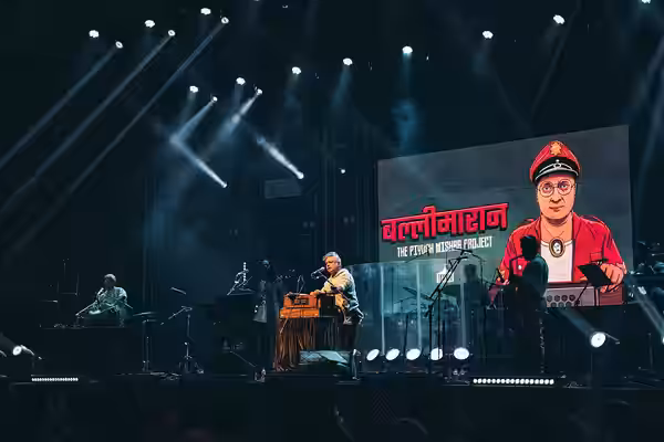 Piyush Mishra performing in Pune with his band Ballimaaraan as part of his Aarambh tour (2023)