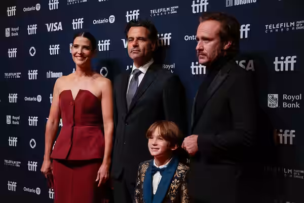 Cast and director of "Sharp Corner" at the 2024 Toronto International Film Festival (TIFF) for the movie Sharp Corner.