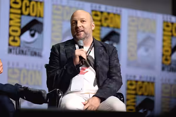 Zak Penn speaking at the 2017 San Diego Comic Con International, for "Ready Player One", at the San Diego Convention Center in San Diego, California. Please att