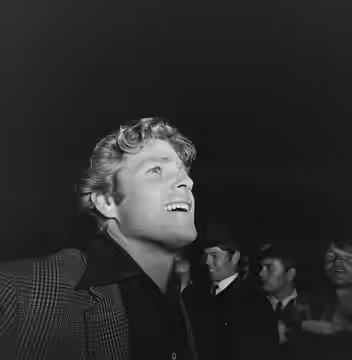 Photograph of the American film star Ryan O’Neal during his visit to Finland (around June 22).