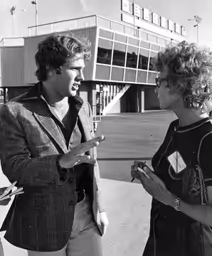 Photograph of the American film star Ryan O’Neal during his visit to Finland.