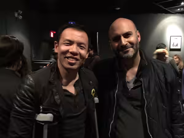 Michael Benyaer &amp; a fan in Vancouver, Nov 2015