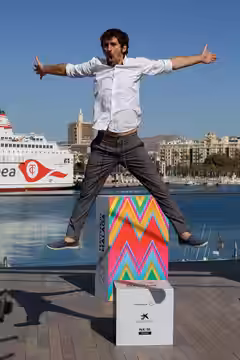 Raúl Arévalo en la sesión fotográfica en el Muelle uno de presentación de la Película Black Beach en el Festival de Málaga 2020
