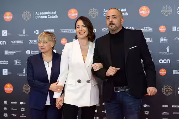 Teresa Font, muntantge; Nora Navas, actriu, i Marc Orts, so (Dolor y gloria), XII Premis Gaudí (2020)