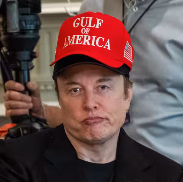 Elon Musks listens to members of the Cabinet as they give updates during a meeting, Wednesday, April 30, 2025, in the Cabinet Room. (Official White House Photo 