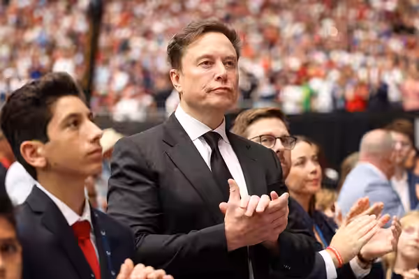 Elon Musk at the Memorial for Charlie Kirk at State Farm Stadium in Glendale, Arizona. (2025)