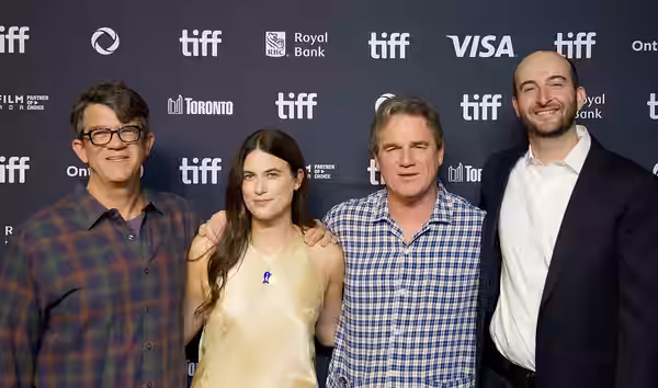 Wyck Godfrey, Laura Quicksilver, Marty Bowen, and Ben Levine at the 2025 Toronto International Film Festival for Charlie Harper