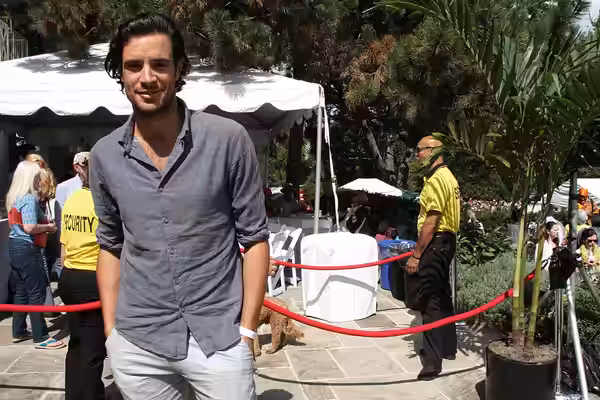 Charlie Carrick (an alumni of the CFC Actors Conservatory) at the annual BBQ. The Canadian Film Centre (CFC) Annual BBQ was held on Sept. 9, 2012 in Toronto, On