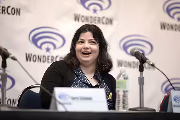Nami Melumad speaking at the 2023 WonderCon at the Anaheim Convention Center in Anaheim, California. Please attribute to Gage Skidmore if used elsewhere.