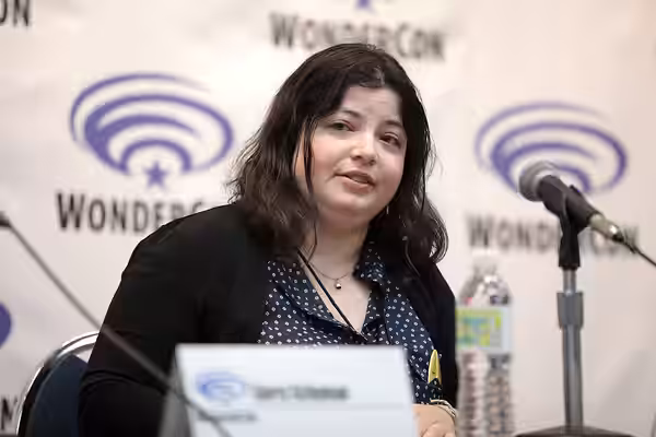 Nami Melumad speaking at the 2023 WonderCon at the Anaheim Convention Center in Anaheim, California. Please attribute to Gage Skidmore if used elsewhere.