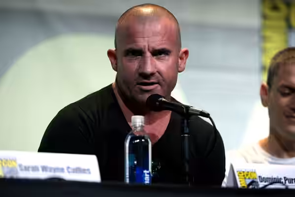 Dominic Purcell speaking at the 2016 San Diego Comic Con International, for "Prison Break", at the San Diego Convention Center in San Diego, California. Please 