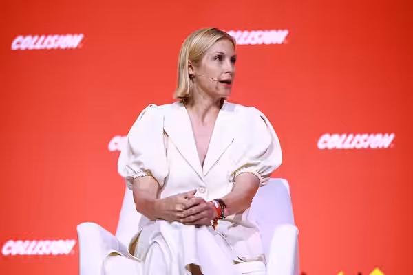 29 June 2023; Kelly Rutherford, Actor &amp; Investor, Whyzzer, on Content Makers Stage during day three of Collision 2023 at Enercare Centre in Toronto, Canada.