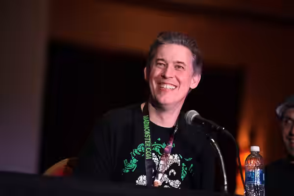 David Howard Thornton speaking with attendees at the 2023 Mad Monster Arizona Party at the Renaissance Phoenix Glendale Hotel &amp; Spa in Glendale, Arizona. Pl