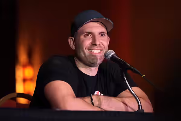 Damien Leone speaking with attendees at the 2023 Mad Monster Arizona Party at the Renaissance Phoenix Glendale Hotel &amp; Spa in Glendale, Arizona. Please attr