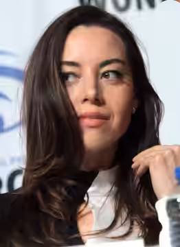 Aubrey Plaza and Navid Negahban speaking at the 2019 WonderCon, for "Legion", at the Anaheim Convention Center in Anaheim, California. Please attribute to Gage 